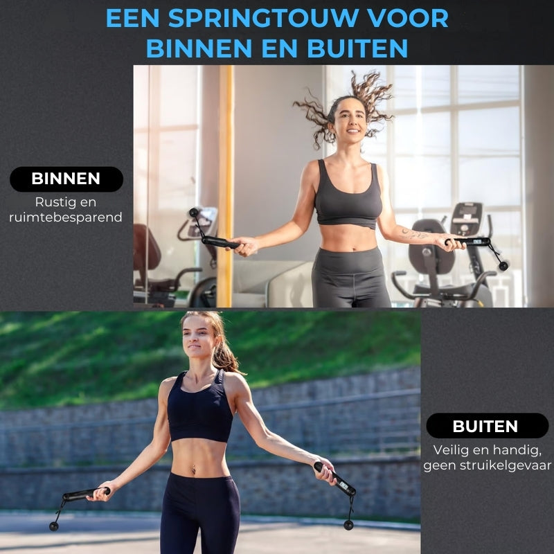 FitRope Pro , Draadloos Springtouw, Slim Verzwaard Springtouw