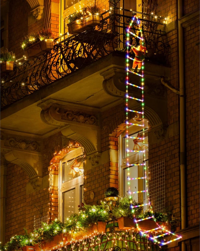 LED kerstman klimladder – Kerstdecoratie voor binnen en buiten