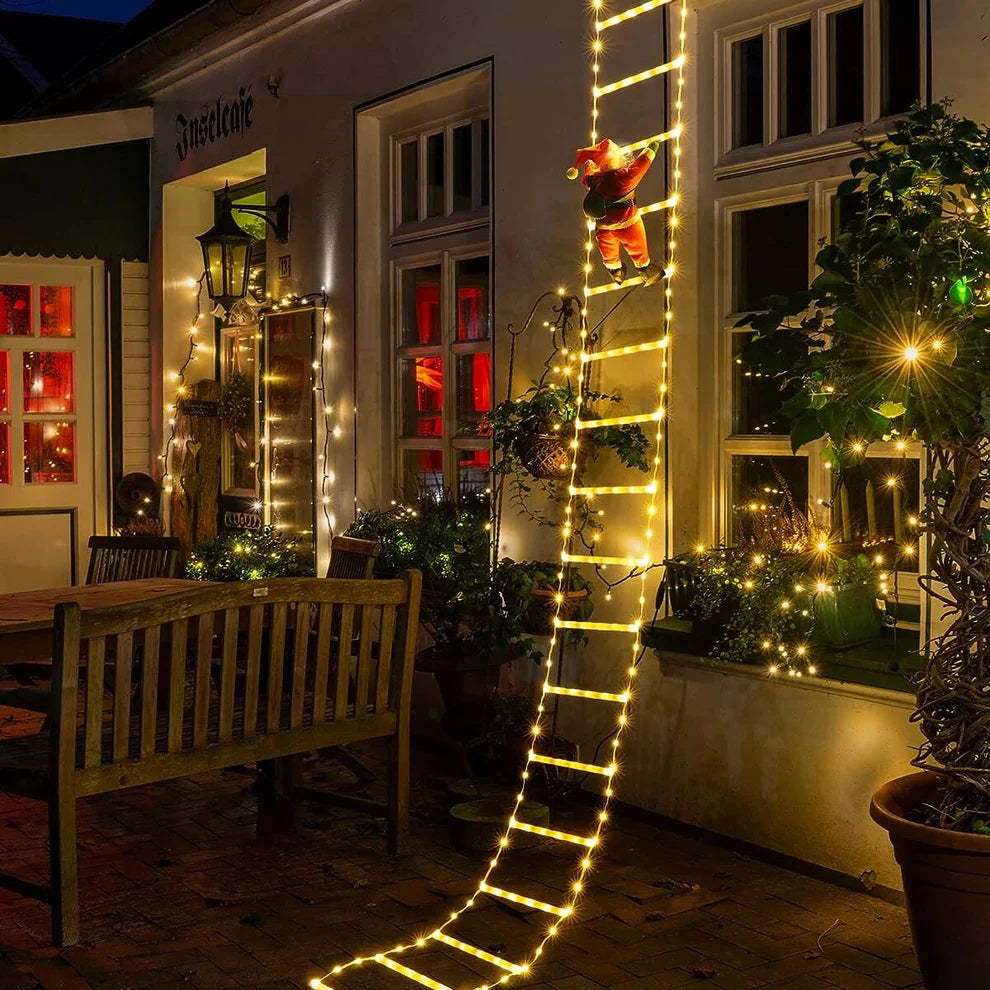 LED kerstman klimladder – Kerstdecoratie voor binnen en buiten