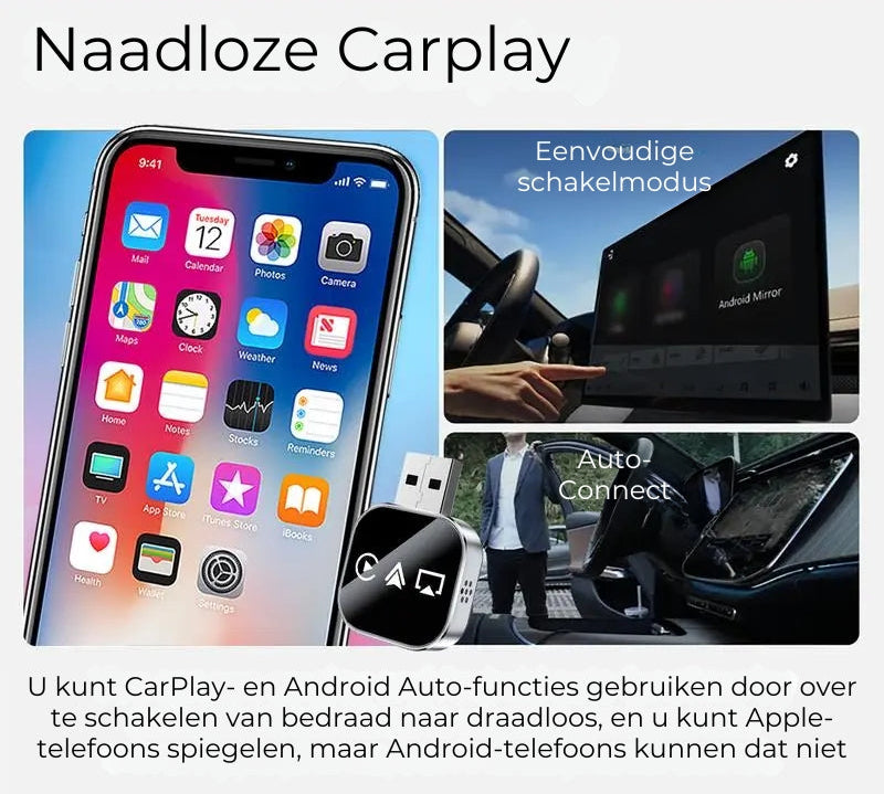 Draadloze Carplay Adapter V3 - Universeel